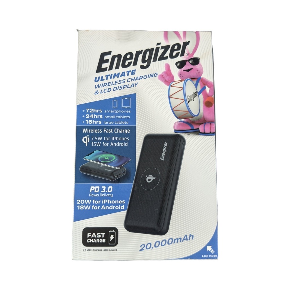 Pp1U Energizer - Ultimate Lithium 20,000 mAh 20W USB-C PD & 15W Qi Wireless ⬇️⬇️
